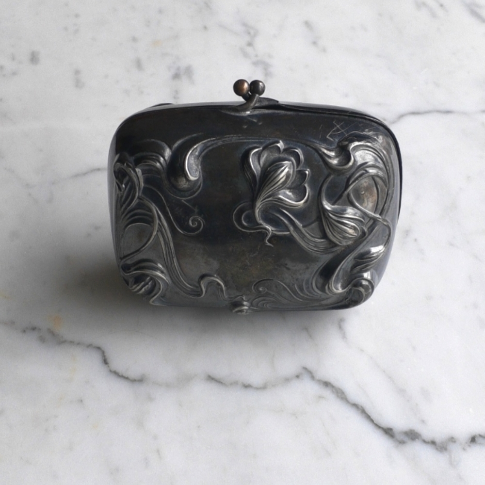 Art Nouveau Silver-Plated  Soap Holder